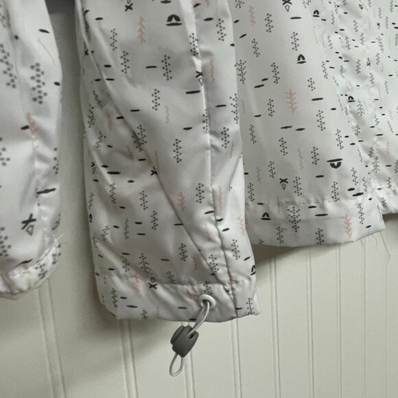 Columbia Women's Alpine Chill Windbreaker White Plus Sz 3X Hooded Campdot Print - Picture 7 of 16